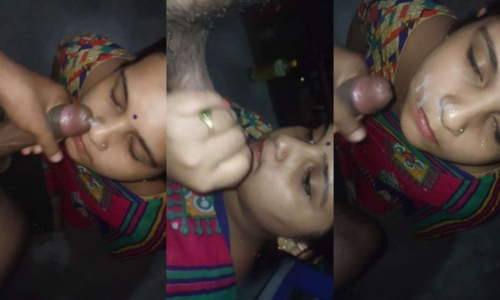Bengali Bhabhi Giving Blowjob Cumshot On Face