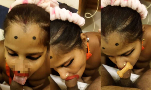 Submissive Horny Bhabhi Olivia Giving Deepthroat Blowjob