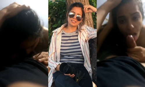 Slim Indian Babe Giving Blowjob
